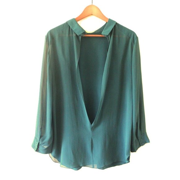Aritzia Teal Blouse - Picture 3 of 7